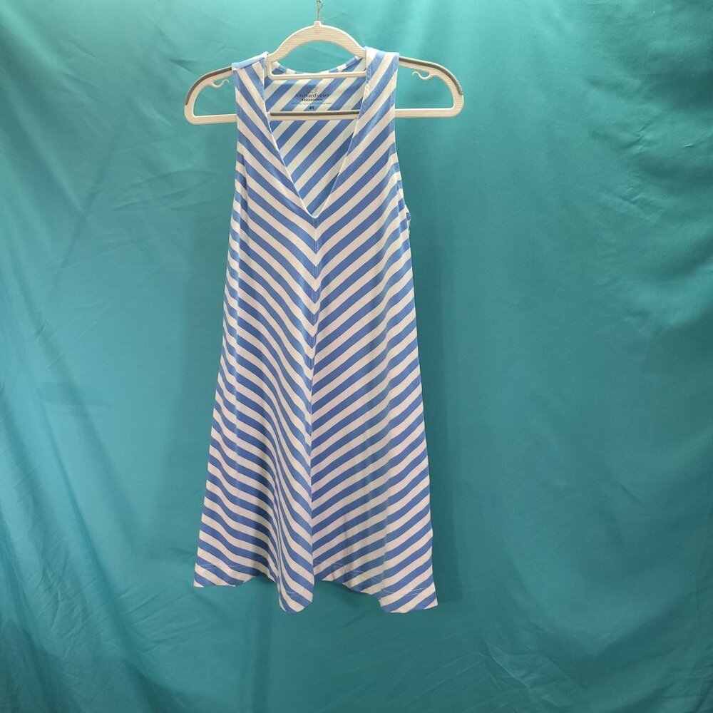 Vineyard Vines Edgartown XS Blue & White Striped Sleeveless Dress